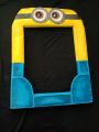 Minion theme Paper Photo Frame Photo Booth Party Decorations birthday item birthday Supplies. 