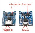 1/2/5/10pcs TP4056 Li-ion Lithium Battery Charging Module Charging Charger TP 4056 (Micro USB/Type-C 1.2A with Protection). 