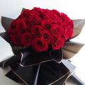 Mother's Day Flower Bouquets Wrapping Paper 20 Sheets Black. 