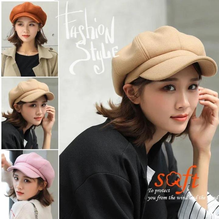 Fashion women's Wool Beret Hats casual newsboy hat Stylish Artist Painter Newsboy Caps, Elegant shape
