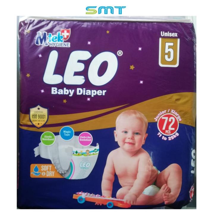 Leo%20Super%20Mega%20Pack%20Baby%20Diaper%20-%20Size%205,%20X-Large%20-%2072%20Pcs%20-%20Image%202