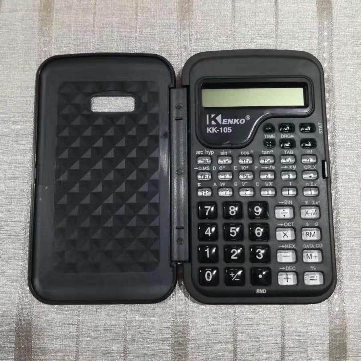 KENKO KK-105B Durable handheld 10 digit LCD display electronic calculator with digital clock With Cover With Battery