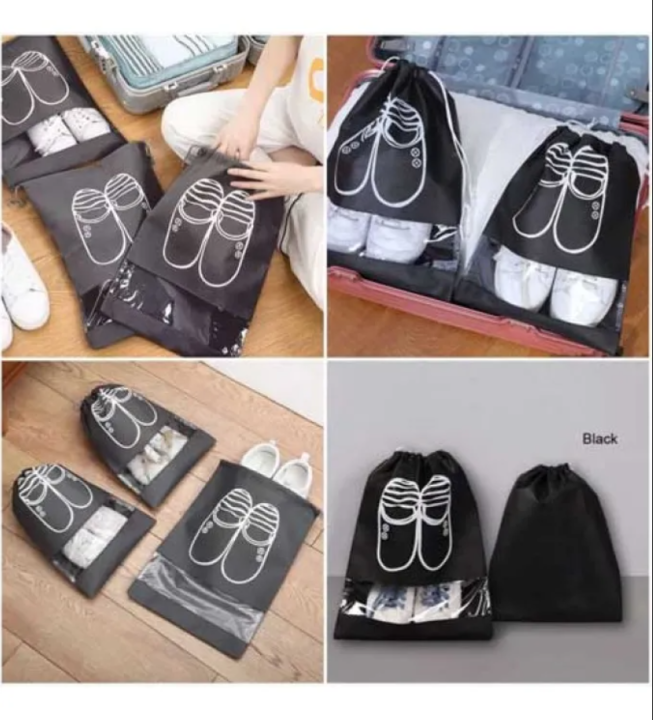 Pack%20of%2012%20-%20Travel%20Shoes%20Storage%20bag%20with%20clear%20window%20non-woven%20with%20PVC%20Bag%20-%20Image%204