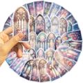 Decorative Stickers for Luggages 50pcs Cute Church Window Flower Graffiti Stickers Aesthetic Art Decals Diy Craft for Scrapbook Phone Travel Luggage Skateboard Church Window Sticker. 