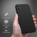 iPhone X iPhone XS Black Soft TPU Silicon Back Cover Shock-Absorbing Slim Fit Lightweight Durable Protection with Perfect Cutouts. 