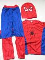 Spiderman Costume for Kids Age 3-4 Years Red & Blue Polyester. 