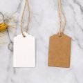 50pcs Kraft Paper Tags Kraft paper Cards with Strings Wedding Birthday Christmas Party Gift Tag Cookie Packaging Supplies. 