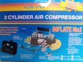 Air Compressor Tire Infiltrator, Portable Car Air Compressor With Instrument Multi-Function Car Air Pump, With 3 Nozzle Adapters, Suitable For Car Tires, Bicycles, Trucks. 