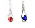 Pack of 2 - Red & Blue Bottle of Love Pendant Necklace for Women - TM-PN-05-P. 