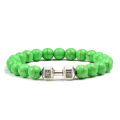 Killer Bzzo Gym Dumbbells Beads Bracelet Natural Stone Barbell Energy Weights Bracelets for Women Men Couple Pulsera Wristband Jewelry Gift. 