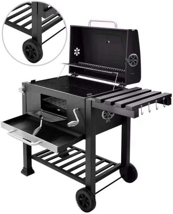 BBQ%20Grill%20Charcoal%20Smoker%20Barbecue%20Grill%20with%20Side%20Shelf%20and%20Hook%20For%20Outdoor%20Backyard%20Cooking%20-%20Image%204