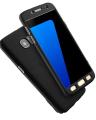 360 Degree Full Protection Case with Screen Protection for Samsung S8 with Glass - Black. 