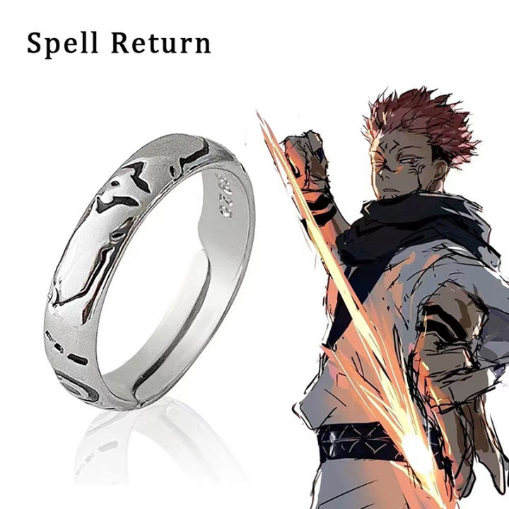 Fashion Cartoon Anime Rings Adjustable Unisex Finger Ring Cosplay Props ...