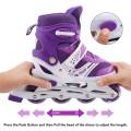 ADJUSTABLE INLINE SKATE SHOES ROLLERS FOR BOYS GIRLS 4 WHEEL SKATE SHOES FOUR WHEELS. 