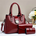 3 Piece Set Luxury Bright Leather Women's Bag Quality Women's Handbag 2024 New Versatile Shoulder Bag Ladies Crossbody Bags. 