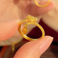Personality Dragon Wagging Tail Ring 2024 Chinese Zodiac Dragon Trendy Design Metal Open Adjustable Finger Rings Female Jewelry. 