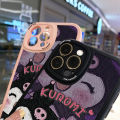 AMORVOR for Samsung Galaxy A10S Back Cover PU Leather Cartoon Sanrio Kuromi Phone Case Soft Silicone Edge Phone Cover. 