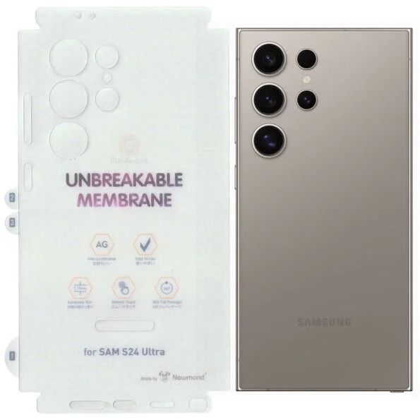 Samsung Galaxy S24 Ultra Back & Front Unbreakable Membrane Sheet Transparent