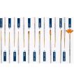 G15 15Pcs Paint Brush Different Shape Nylon Hair Brush Set For Painting. 