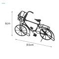 Metal Dollhouse Bike Landscape Decor Miniature Furniture Shopping Bike Figurine 1/12 Scale Model for Shop Garden Scenes Office Home. 