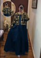 Sleevesless Airline Long Maxi With Sequence Embroidered Seperate Koti 2Piece Dress For Women  By Deals Mall. 