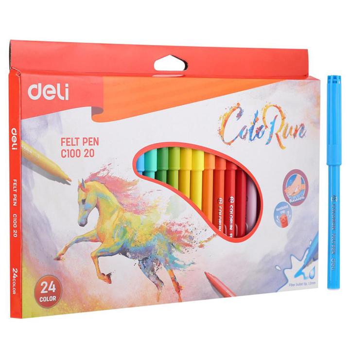 Color Marker Felt Pen Washable 24 Color 10020