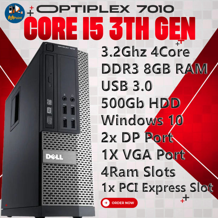 Dell Core i5 3rd Gen 4GB\8GB\12GB Ram + 320GB\500GB\1000GB Hard Windows 10 Ready OptiPlex 7010 Desktop