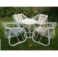 New Waterproof Outdoor Garden Chairs (full set of 4) - With Table and Umbrella Best Quailty. 