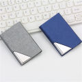 Women'S Card Holder Elegant Business Card Metal Wallet Storage Case Stainless Steel Pu Leather for Business Professionals Daily Use Travel Accessory Gift Option Office Essential. 