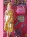 Doll set for girls - Doll with Purse and Hair Brush Set. 