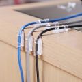 (Pack of 10) Cable Clips with Strong Self-Adhesive - Cable Management TV PC Wire Holder Sticky Tidy and Organizer Cord and Wires. 