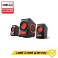Quatro V Speakers – Black & Red. 