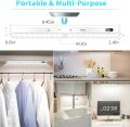 ABCidy Cabinet Lighting, 60 LED Motion Sensor, Pack of 3 Under-Unit Lights, Kitchen Rechargeable, Battery Level Display, 6000 K Cabinet Light for Wardrobe, Stairs, Cupboard, Kitchen, Bedroom [Energy Class E]. 
