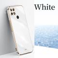 For OPPO A15 / OPPO A15s Back Cover Fashion Shiny Plating Square Bumper Camera Protection Case Soft Silicone Shockproof Protective Mobile Phone Cases. 
