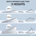 3 Layers Height Increase Heel Pad Gel, Invisible Height Increase Upto 5cm, Height Increase Insole, Heel Lift Inserts, Adjustable Shoe Insert Lift for Men and Women, Height-AdjustableShoe Pads Foot Cushion for Shoes,. 
