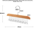 Multifunctional Wood Hanger 8 Hooks Underwear Scarf Sling Tie Storage Rack Household Dormitory Clothes Drying Hangers Wardrobe Organizer Accessories. 