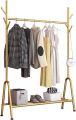 Creative Clothes Rack Garment Display Stand With Bottom Storage Shelf And 6 Hooks. 