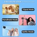 Original 4 in 1 Wireless Selfie Stick Tripod With Light and Without Light, Bluetooth Shutter Selfie Light, Foldable Selfie Stick For Phones and Tripod Stand, Bluetooth Shutter Video Photography Traveling Tiktok YouTube Videos Vlogs. 