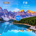 F18 Android Projector 550 ANSI Lumens Auto Focus 4K Ultra HD native 1920X1080P  Dual Wifi6 BT Home Theater outdoor Smart Projector better than HY350. 