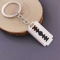 Razor Blade keychain , Gothic, silver color, Emo Jewellery , Goth , Punk , Kitsch , Handmade Jewellery keychain. 