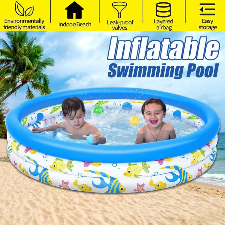 40"%20Children%20Summer%20Outdoor/Indoor%20Bathing%20Tub%20Baby%20Toddler%20Paddling%20Inflatable%20Round%20Swimming%20Pool%20(40"%20x%2010")%20-%20Image%202