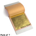 Pack of 1, 3, 5, 7, 10 Gold Foil Leaf Paper, Silver Leaf Foil Paper for Art & Crafts, & Epoxy Resin Art.. 