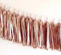 ROSE GOLD COLOR TASSELS - PACK OF 4 TASSELS WITH RIBBON. 