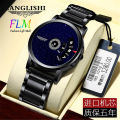 [With Box]FLM LANGLISHI Men's Watch Starry Sky Waterproof Male Student Korean Trend Quartz Watches Simple Men's Wrist Watch. 