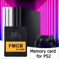 Black Expansion Cards 8/16/32/64MB Free McBoot v1.966 Memory Card Game Saver Supplies for Sony PS2 Playstation FMCB. 