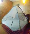 Multicolor Double Bed mosquito net SIZE 6FT*6FT MACHARDANI Made of KOREAN NET BEST QUALITY STEEL WIRES covered in Fine Pipes Best Zips. 