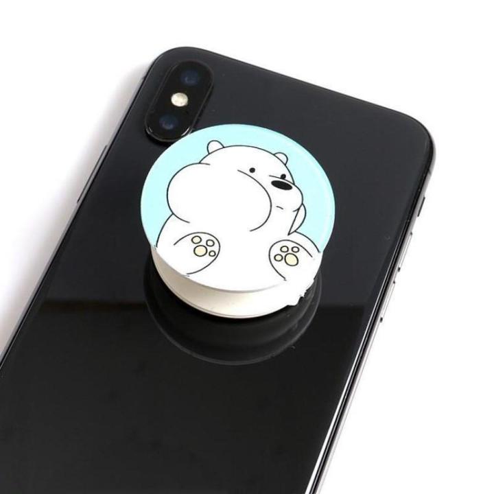 Air Bag Pop socket We Bare Bears Expanding Stand Holder Phone Holder Universal Desk Mobile Ring Creative Universal Phone Stand Gasbag Bracket