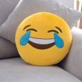 Emoji Soft Pillow Stuffed Cushion Soft Pillow Round Home Decoration Laughter Emoji Pillow (1Pc). 