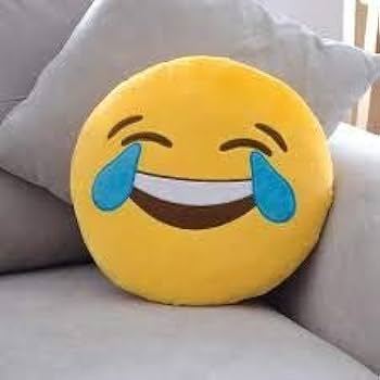 Emoji Soft Pillow Stuffed Cushion Soft Pillow Round Home Decoration Laughter Emoji Pillow (1Pc)