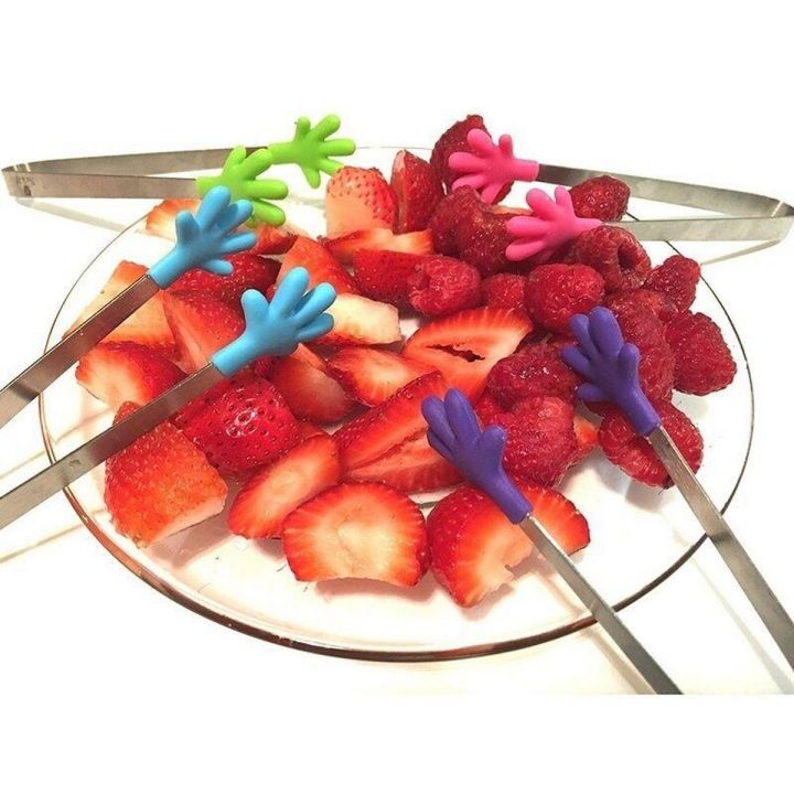 Stainless Steel Silicone Kitchen Mini Tong Clip Salad Pliers Kitchenware Mini Tongs Dessert Tongs Food Tongs Ice Cube Tong Cake Tong